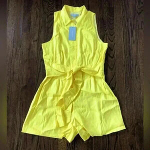 Antonio Melani Women’s 16 Hayden Linen Daylily Sleeveless Romper - NWT!!!